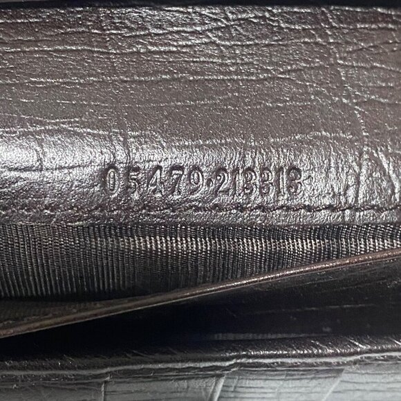 Gucci GG Monogram Sherry Line Canvas and Brown Leather Wallet - Picture 9 of 10